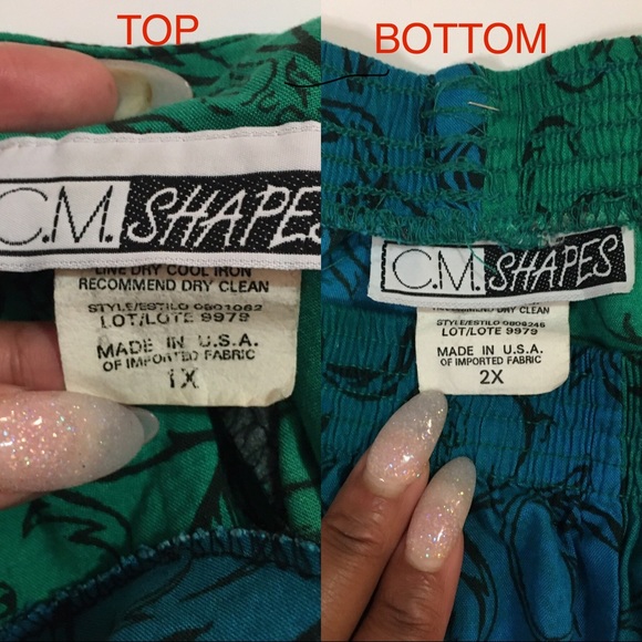 Vintage Beach Blue & Green 2-Piece Shorts Set - Picture 3 of 7